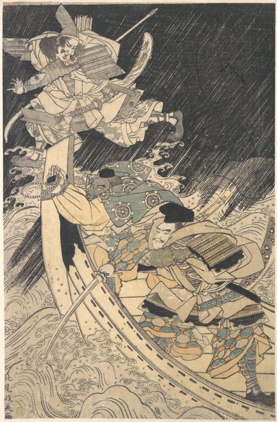 源義経と家来の弁慶和尚...18世紀後半 作： Kitao Masayoshi