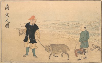 南京の男の絵、1789年。 作： Kitao Masayoshi