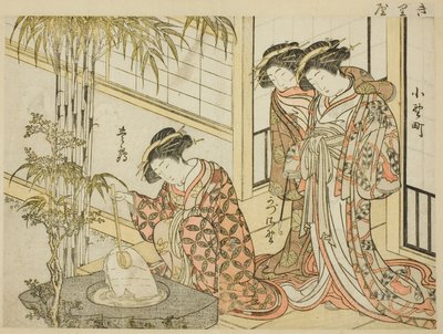 丸屋の娼婦 単行本『清露美人あわせ姿鏡』vol. 2 作： Kitao Shigemasa