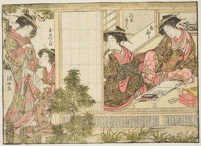 著書『清露美人合わせ姿鏡』より 大枝路の遊女 vol. 2 作： Kitao Shigemasa