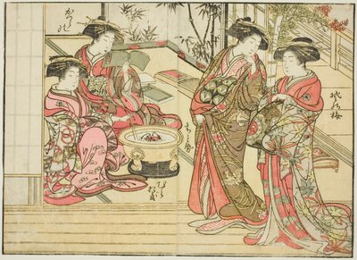 大田原屋の娼婦 著書『清露美人あわせ姿鏡』vol. 2 作： Kitao Shigemasa