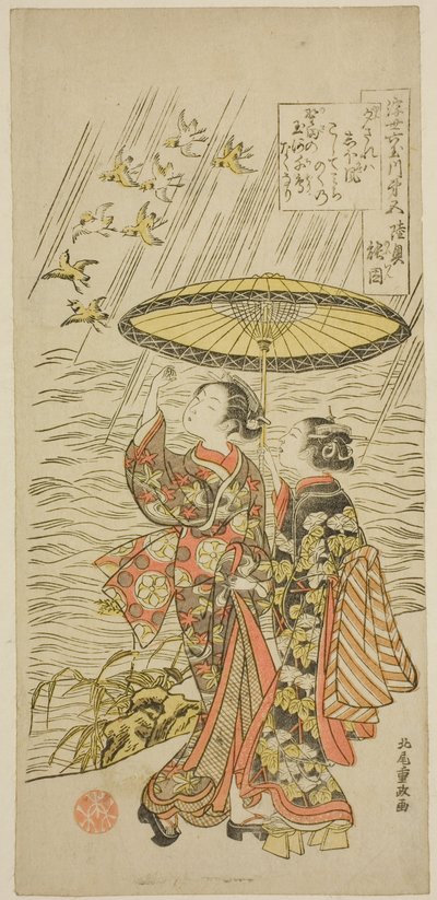 第5回 陸奥国野田川 連載「浮世六珠川」より 作： Kitao Shigemasa
