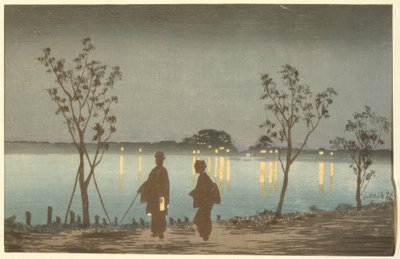 隅田川の夜 作： Kiyochika Kobayashi