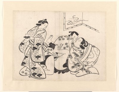 振り返る女の子とラブラブするカップル 作： Kiyonobu (I) , Torii