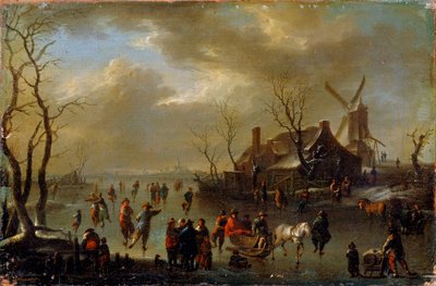 冬の風景、17世紀 作： Klaes Molenaer