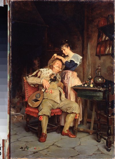 古い愚か者のような愚か者はいない - クラヴディ・ペトロヴィッチ・ステパノフ（1854-1910）による絵画、キャンバスに油彩 作： Klavdi Petrovich Stepanov