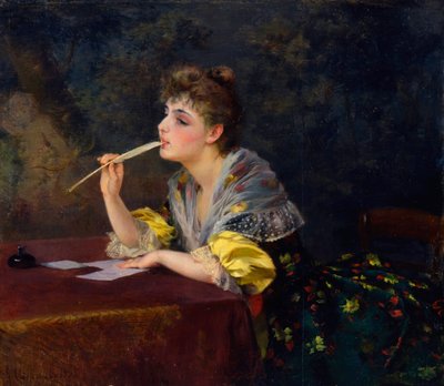手紙」、1893年   作： Klavdi Stepanov