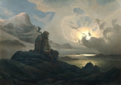 人と海岸の風景 作： クヌート・アンドレアセン・バーデ