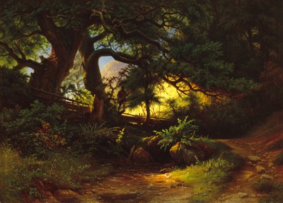 木こりのいる森のセクション 作： Knud Andreassen Baade