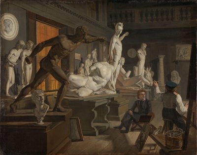 コペンハーゲンのアカデミーのシーン、1827〜28年頃（キャンバスに油彩） 作： Knud Andreassen Baade