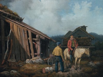 馬に乗った男 作： Knud Bergslien