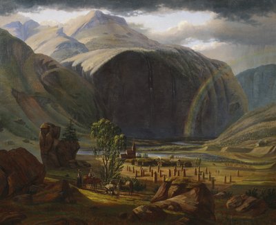 Fortundalen より (キャンバスに油彩) 作： Knud Geelmuyden Bull