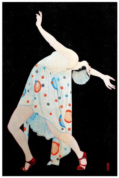 アールデコのモガまたは踊るモダンガール 作： Kobayakawa Kiyoshi