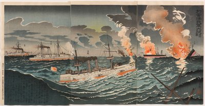 黄海における我が軍の大勝利 その四 作： Kobayashi Kiyochika