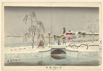 池之端の弁天神社 弁天神社の池のほとり 池之端弁天 作： Kobayashi Kiyochika