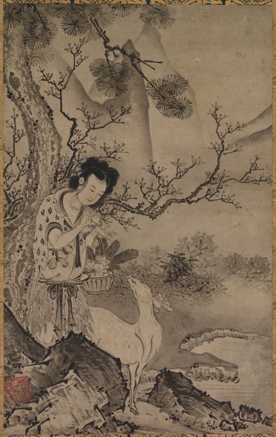 風景の中の女道家像 作： Koboku