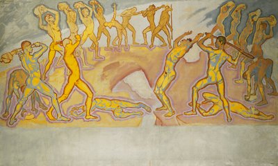 タイタンズの衝突;タイタンの戦い、1913-1915年 作： Koloman Moser