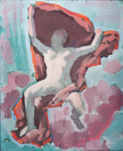 人物画（油彩・キャンバス） 作： コロマンモーザー