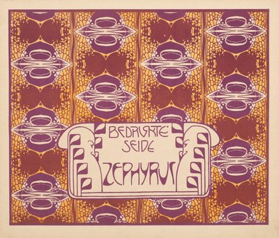 印刷されたシルク ゼファー、1901 年。 作： Koloman Moser