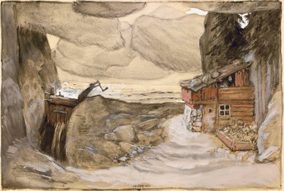 ジュリアスビットナーによるオペラデアベルクゼーの舞台デザイン、1910〜1911年。 作： Koloman Moser