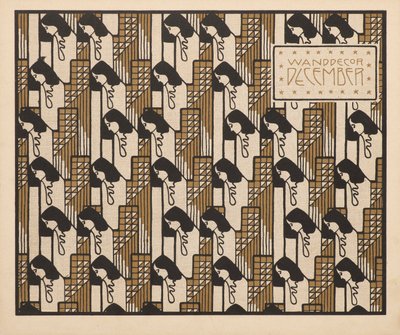 壁の装飾 1901 年 12 月。 作： Koloman Moser