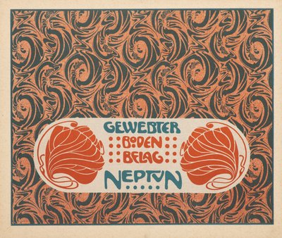 織りフローリング ネプチューン、1901 年。 作： Koloman Moser