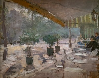 パリのカフェで 作： Konstantin Alekseevich Korovin