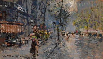 1918年のパリの街 作： Konstantin Alekseevich Korovin