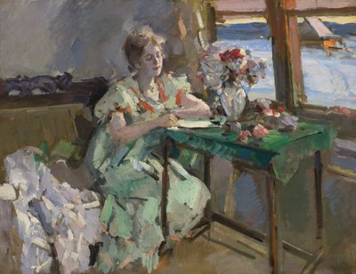 窓際、1918 作： Konstantin Alekseevich Korovin