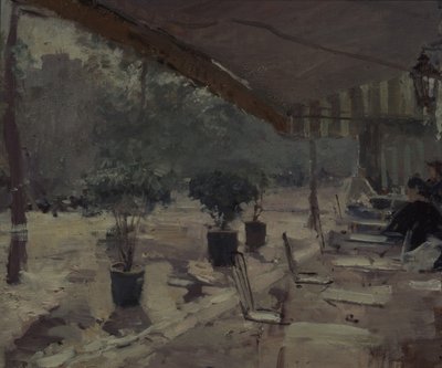 パリのカフェ、1890年代 作： Konstantin Alekseevich Korovin