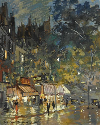 1936年のパリのカフェ 作： Konstantin Alekseevich Korovin