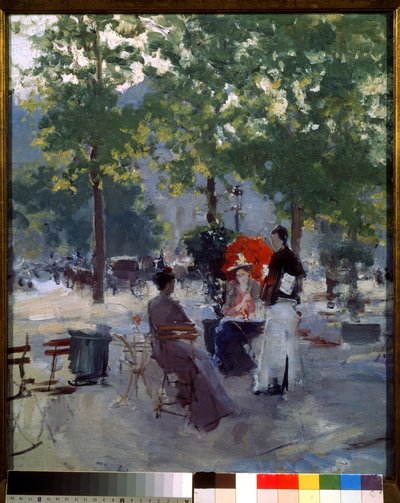 パリのカフェ 作： Konstantin Alekseevich Korovin