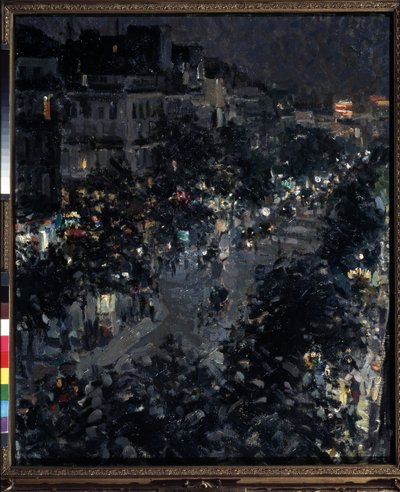 パリの夜、イタリヤン大通り 作： Konstantin Alekseevich Korovin