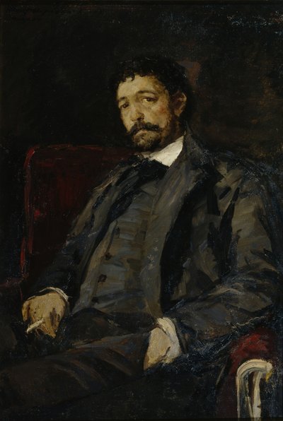オペラ歌手、アンジェロ・マシーニ1844-1926の肖像 作： Konstantin Alekseevich Korovin