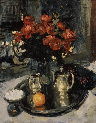 バラとスミレ、1912 作： Konstantin Alekseevich Korovin