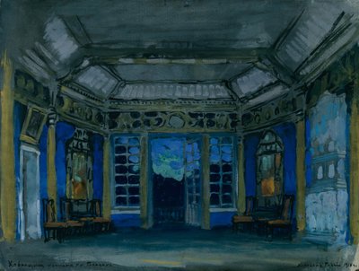 M.ムソルグスキー作のオペラKhovanshchinaの舞台デザイン、1911年 作： Konstantin Alekseevich Korovin