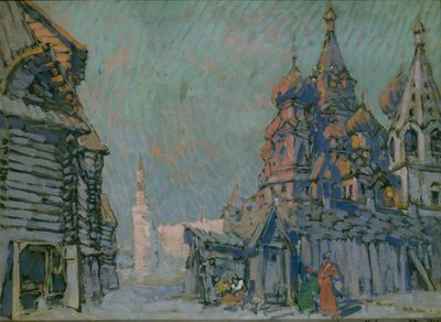 M.ムソルグスキー作のオペラKhovanshchinaの舞台デザイン、1911年 作： Konstantin Alekseevich Korovin