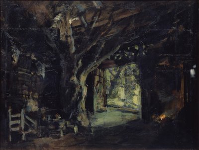 オペラのステージデザイン、ヴァルキリー（R.ワグナー作、1919年） 作： Konstantin Alekseevich Korovin