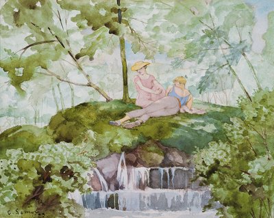 風景の中の恋人たち 作： Konstantin Andreevic Somov