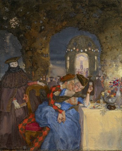 ランデブー、c。 1918 作： Konstantin Andreevic Somov