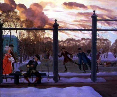 冬のスケートリンク 作： Konstantin Andreevic Somov