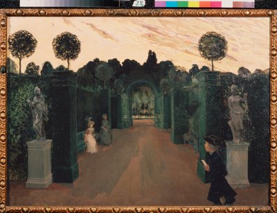 ラブレター。 コンスタンチン（コンスタンチン）アンドレーエヴィッチ・ソモフ（1869-1939）による絵画、キャンバスに油彩 作： Konstantin Andreevic Somov