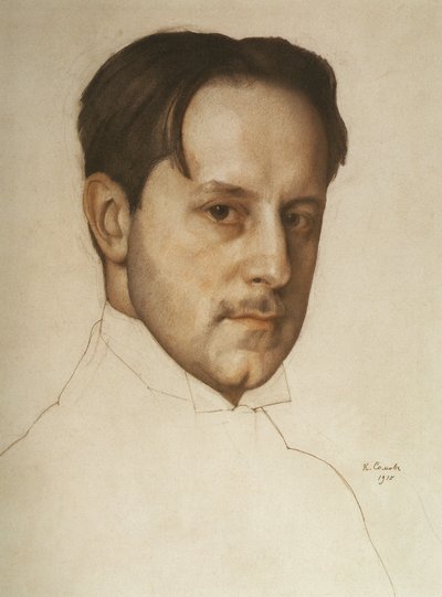 芸術家ムスティスラフ・ドブジンスキーの肖像、1875～1957年、1910年。 作： Konstantin Andreyevich Somov