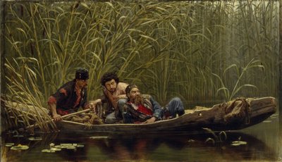 怪しげな男性、1882 作： Konstantin Apollonovich Savitsky
