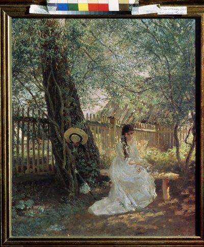 庭で 作： Konstantin Egorovich Makovsky