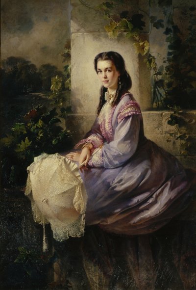 伯爵夫人SLストロガノヴァの肖像、1864年 作： Konstantin Egorovich Makovsky