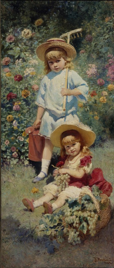 アーティストの子供たちの肖像、1882 作： Konstantin Egorovich Makovsky