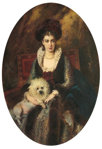 アーティストの妻、マリアアレクセーエフナマコフスカヤの肖像 作： Konstantin Egorovich Makovsky