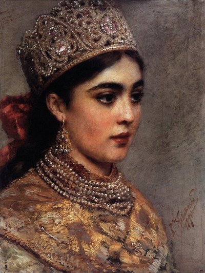ボヤー女、1890 作： Konstantin Egorovich Makovsky