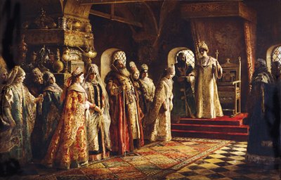 皇帝アレクセイミハイロビッチ、花嫁の選択、1886年 作： Konstantin Egorovich Makovsky